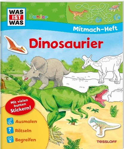 WAS IST WAS Junior Mitmach-Heft. Dinosaurier