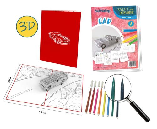 Auto in 3D + Magazin + Pinselstifte