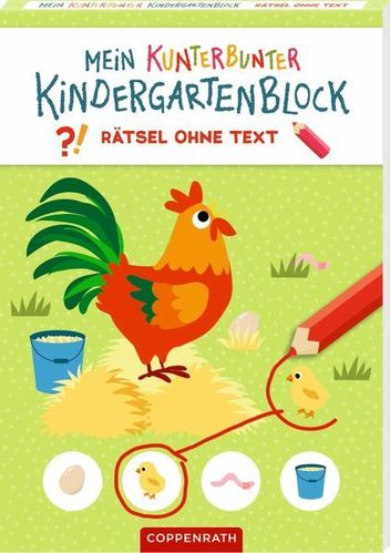 Mein kunterbunter Kindergartenblock Rätsel ohne Text (Bauernhof)