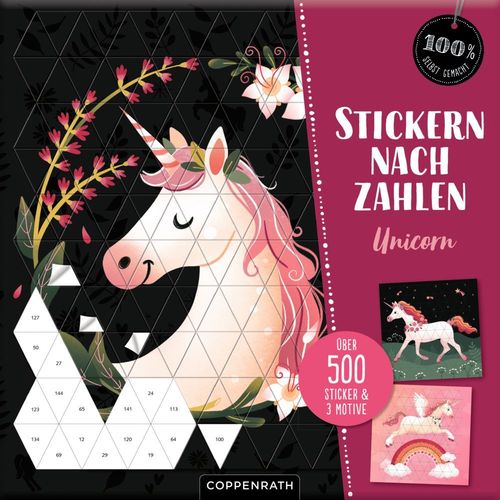 Stickern nach Zahlen: Unicorn (100% selbst gemacht) Über 500 Sticker & 3 Motive