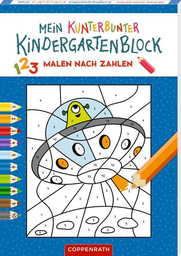 Mein kunterbunter Kindergartenblock Malen nach Zahlen (Weltall)